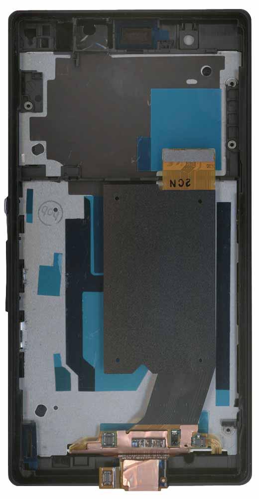 Матрица с тачскрином для телефона Sony Xperia Z C6603 с рамкой Черный
