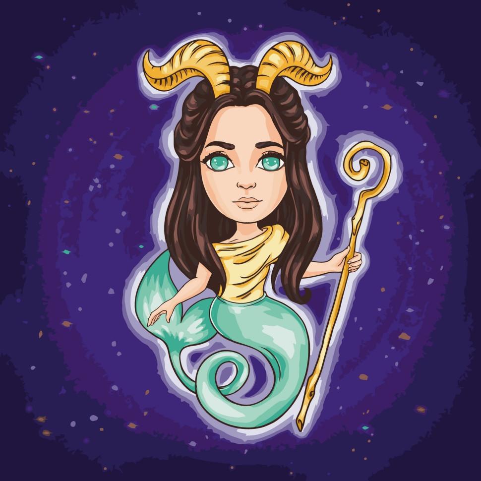 Картина по номерам ART CRAFT Знаки зодиака Козерог 40x40 см (10093-AC)