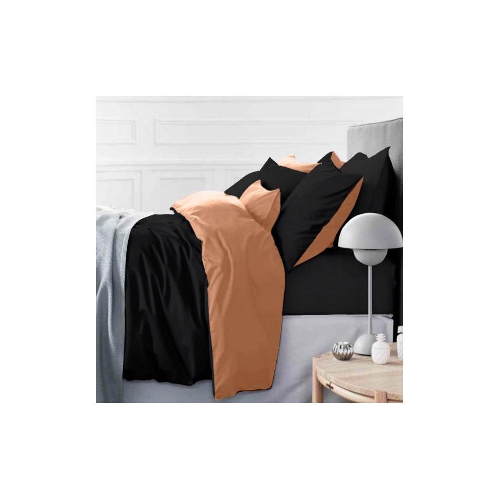 Комплект постельного белья MirSon Dark Coffee 0165+0055 Сатин 220х240 см King Size (2200001169548)