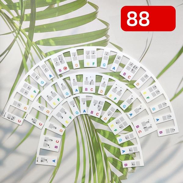 Накладки з нотами для піаніно та синтезатора 88 клавіш M00508-2 силіконові 3 шт. та бокс Різнокольоровий - фото 2