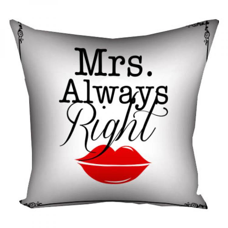 Подушка Mrs. Always Right 40х40 см