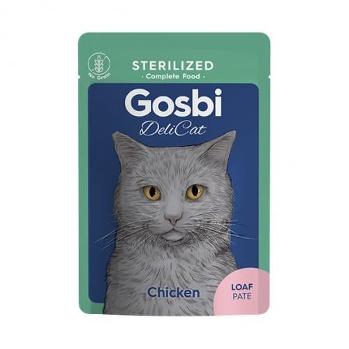 Корм для котів вологий Gosbi DeliCat Sterelized Chicken Loaf 70 г (6442)