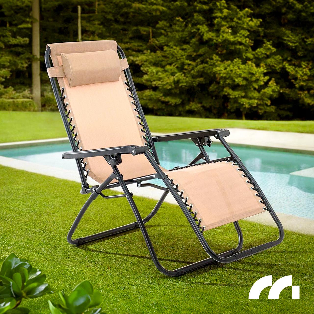 Шезлонг Maltec Sunwaal Paradise ZeroGravity 150 кг Бежевий (MLS_112656) - фото 8