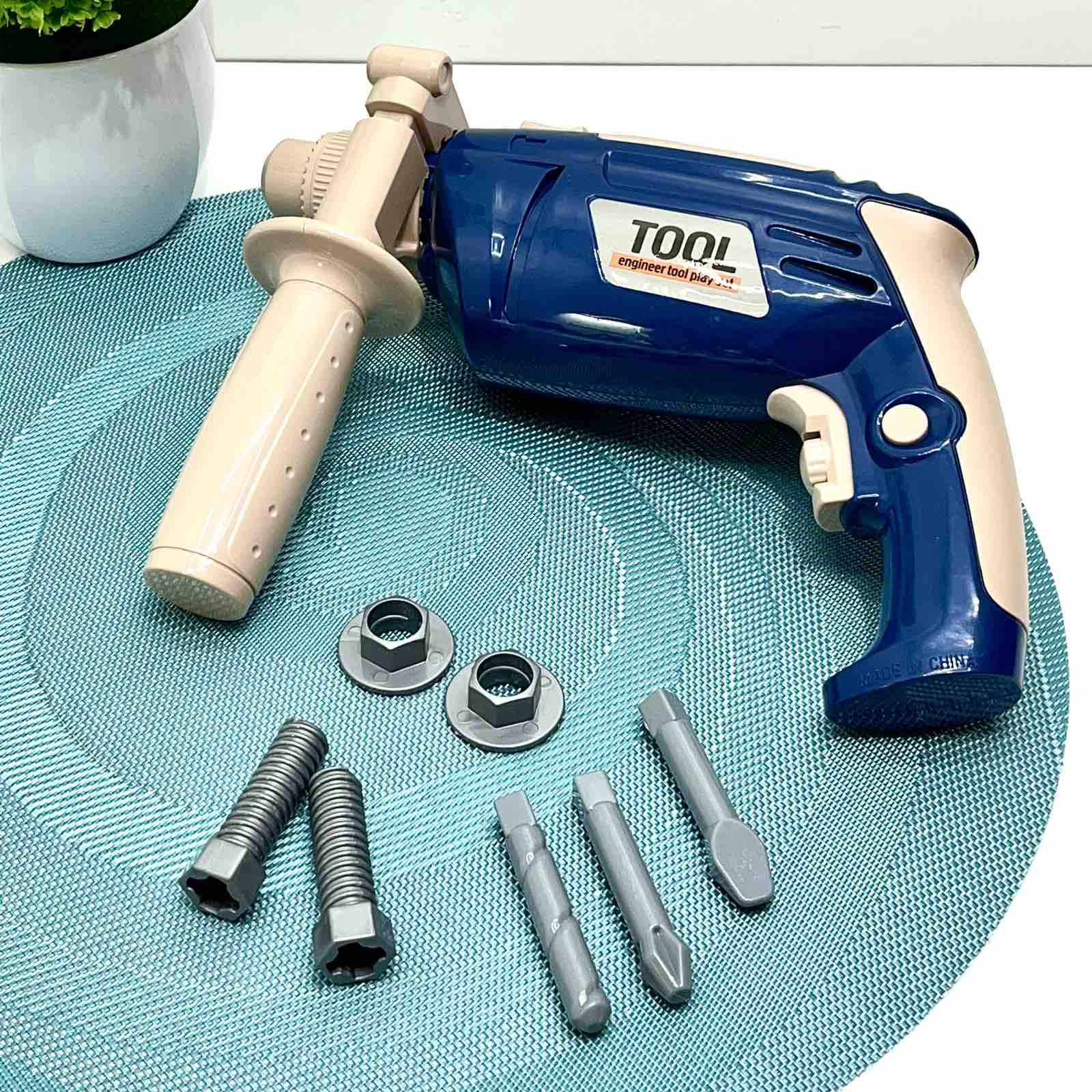 Набір інструментів з перфоратором 29-22-7,5 см Синьо-бежевий (6812) Набір інструментів з перфоратором 29-22-7,5 см Синьо-бежевий (6812)