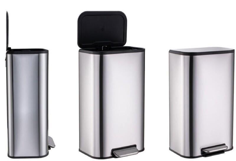 Ведро для мусора с плавным закрытием MIXXUS Cubic-TC0105 SS Color прямоугольное 5 л Нержавеющая сталь (OL-MI7088) - фото 6 Ведро для мусора с плавным закрытием MIXXUS Cubic-TC0105 SS Color прямоугольное 5 л Нержавеющая сталь (OL-MI7088) - фото 6
