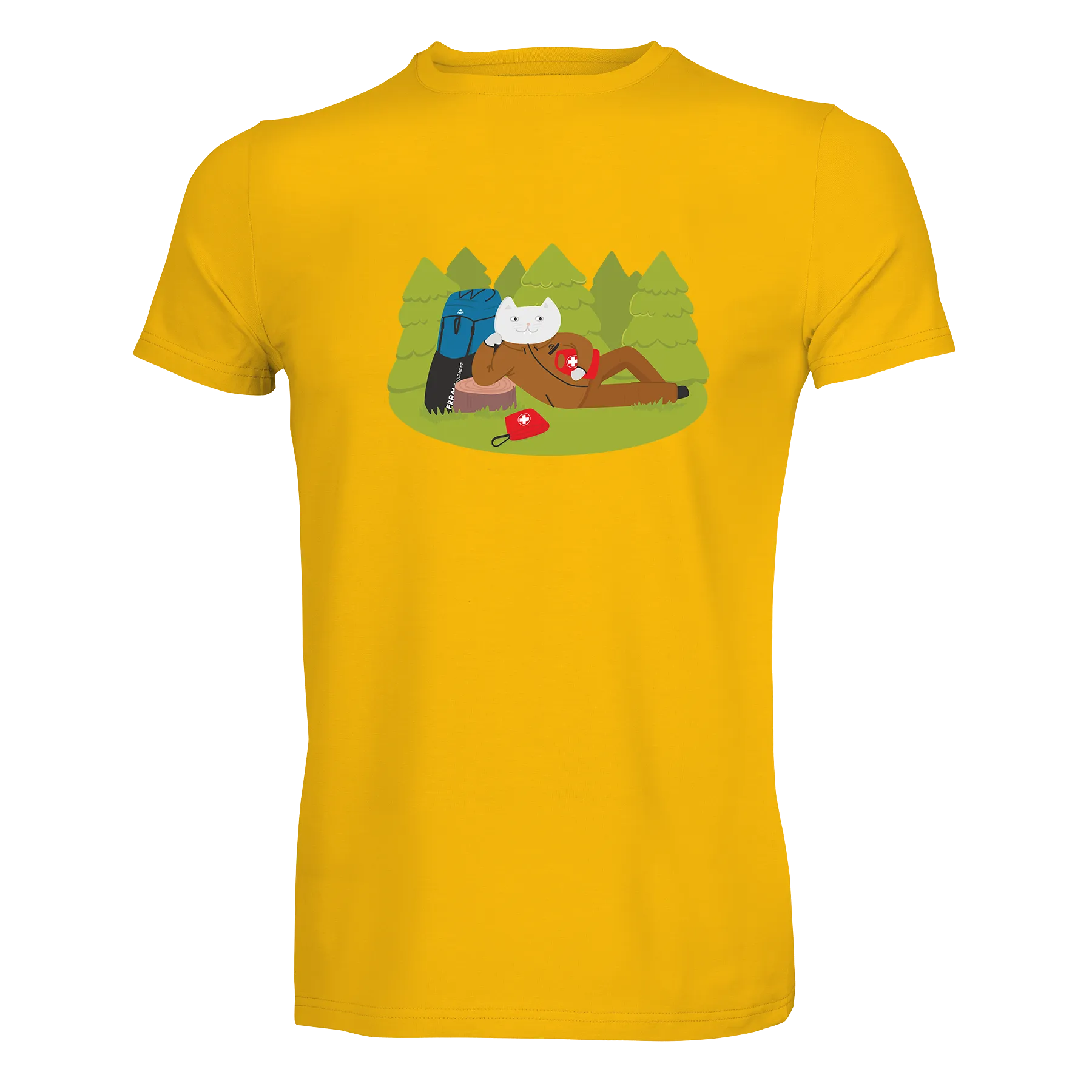 Футболка чоловіча Кіт-медик XL Жовтий (10522)