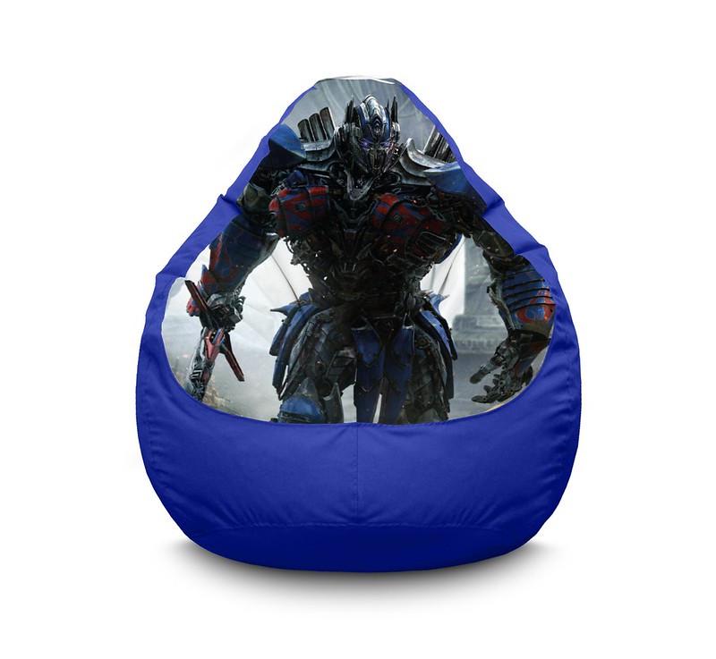 Кресло мешок iPuff Transformers Angry Optimus Оксфорд XL 80x110 см Синий