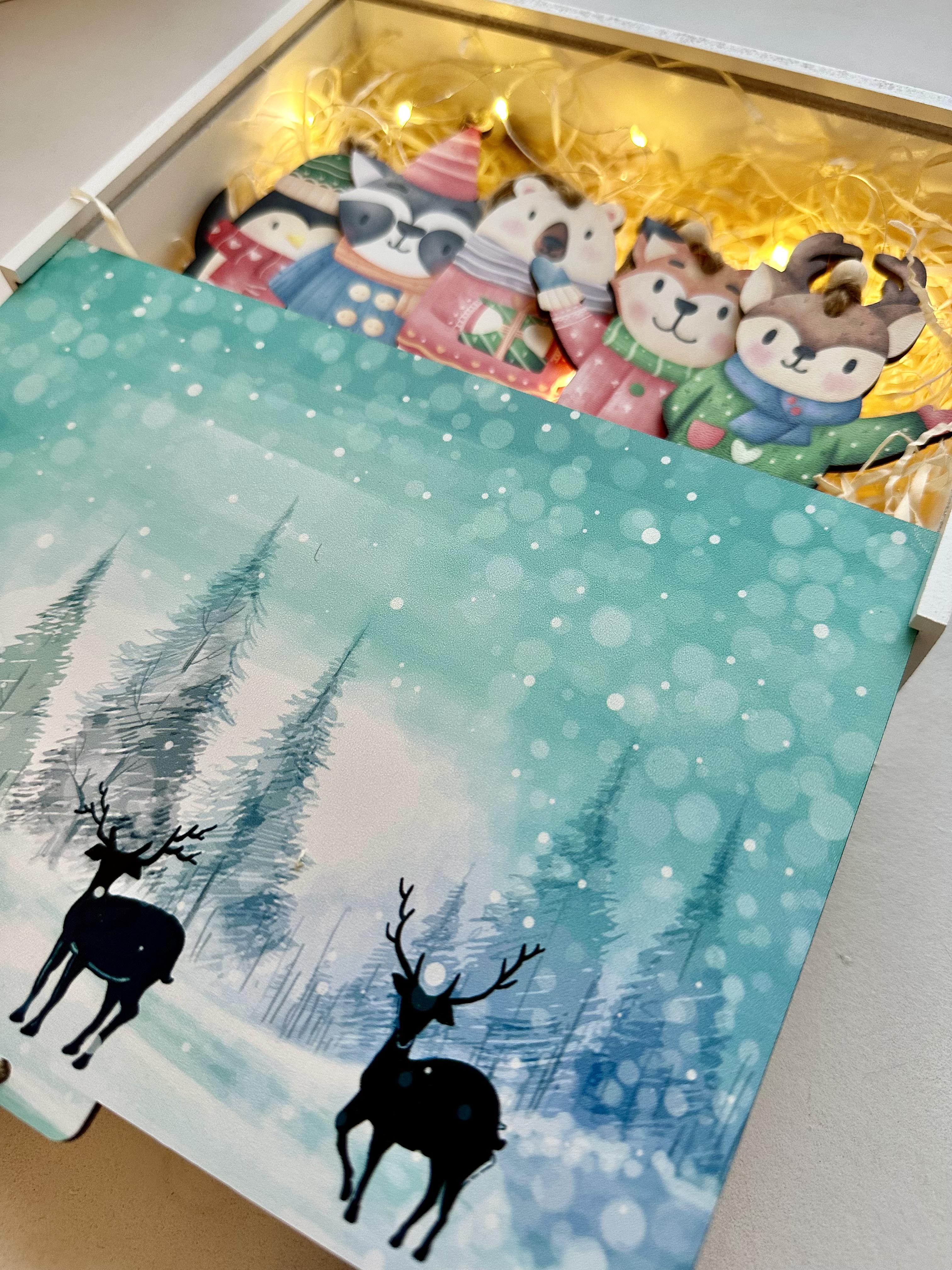 Набір новорічний з іграшками у святковій коробочці 5 шт. - фото 8 Набір новорічний з іграшками у святковій коробочці 5 шт. - фото 8