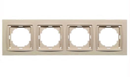 Рамка четырехместная универсальная Nilson Thor Кремовый (00000004105)