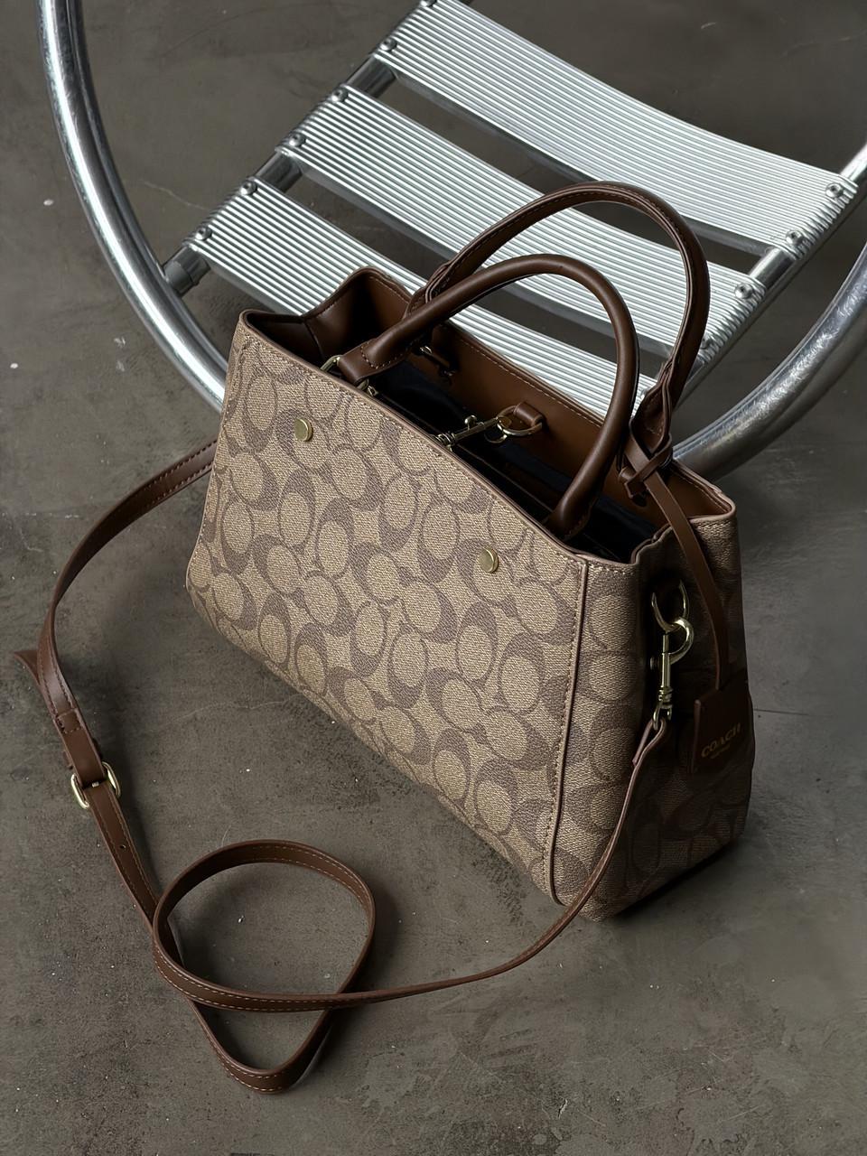 Сумка жіноча Coach через плечі крос-боді Коуч Бежевий (2853969579) Сумка жіноча Coach через плечі крос-боді Коуч Бежевий (2853969579)