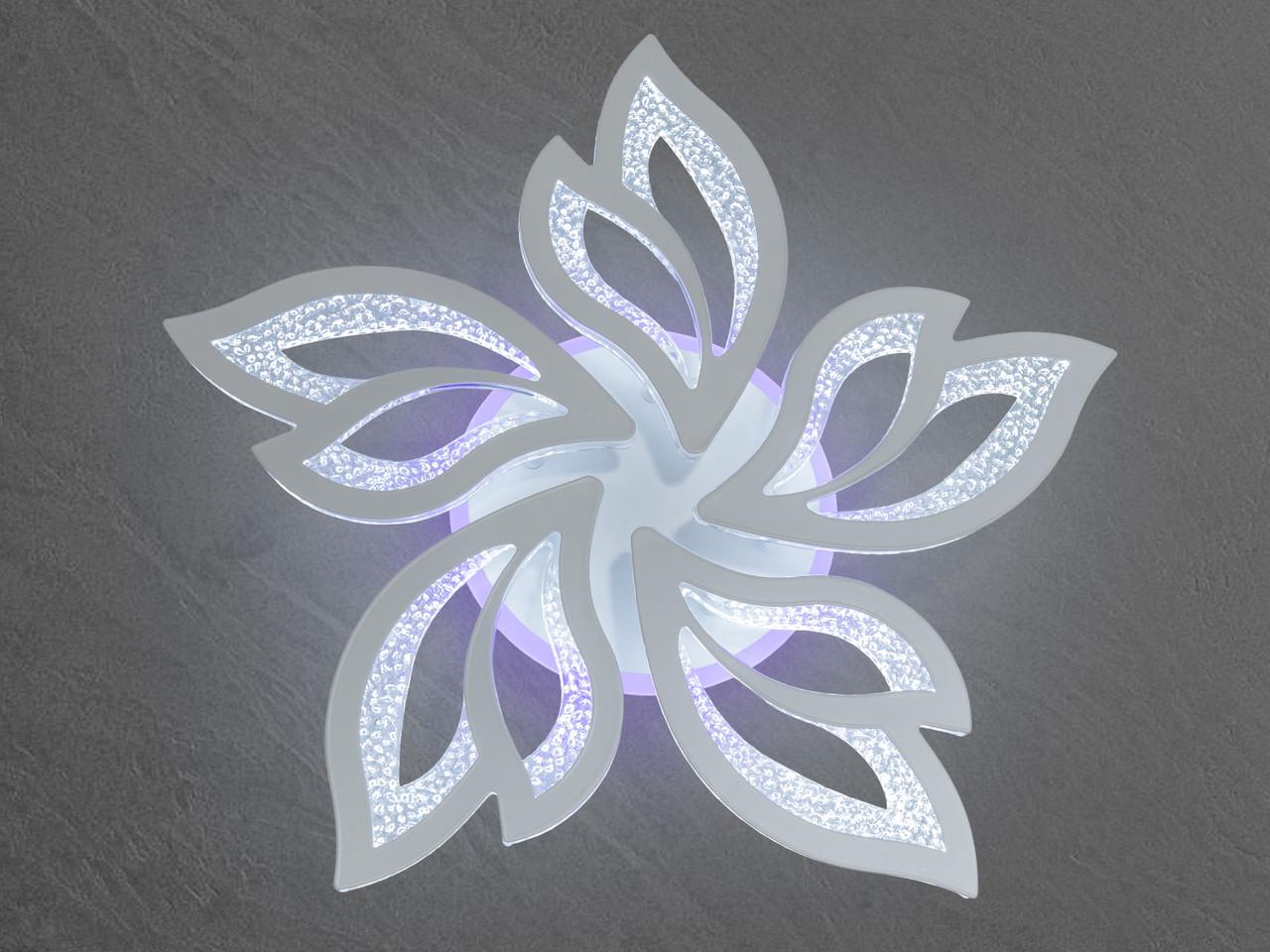 Люстра LED в спальню с пультом 2455-5WH-LS 80 W на 14 м2 Белый (2437060102) - фото 4