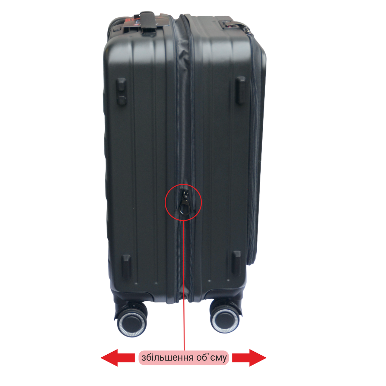 Валіза середня Derby 092401/24 з фронтальним відкриттям 4 колеса замок TSA Grey (2447983471) - фото 8 Валіза середня Derby 092401/24 з фронтальним відкриттям 4 колеса замок TSA Grey (2447983471) - фото 8