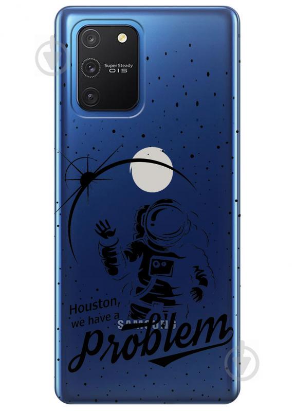 Прозорий силіконовий чохол iSwag для Samsung Galaxy S10 Lite з малюнком - Космонавт із проблемою (KS3481)