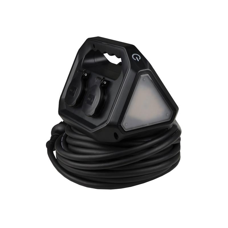 Фільтр-подовжувач мережевий АСКО-УКРЕМ Grot 4 гнізда 15 м з з/к LED ліхтарик IP44 з вимикачем (ECO019001016)