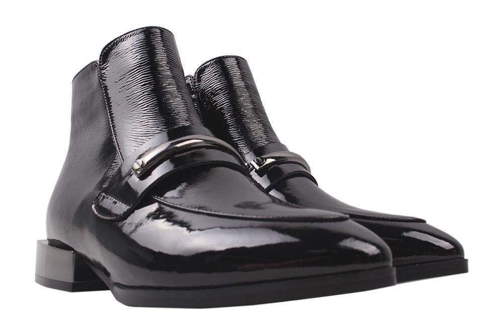 Черевики Farinni на низькому ходу жіночі з лакової шкіри р. 39 Чорний (60-20DHC) Черевики Farinni на низькому ходу жіночі з лакової шкіри р. 39 Чорний (60-20DHC)