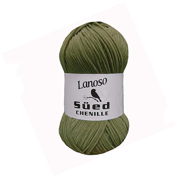 Пряжа Lanoso Sued Chenille 919 серо-зеленый (3271)