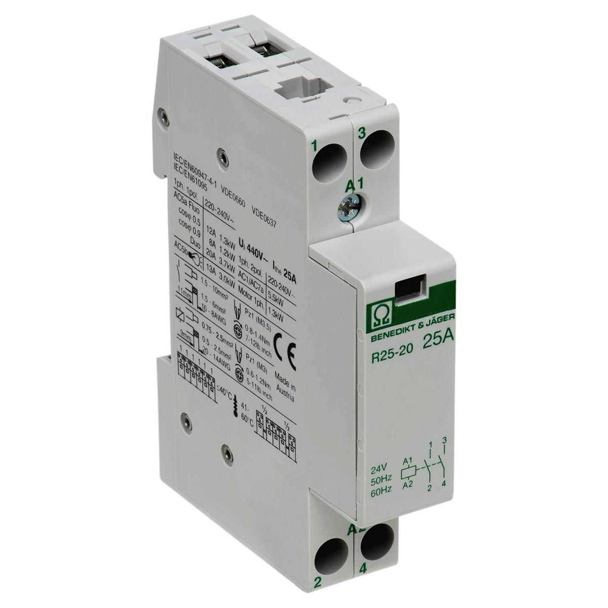 Контактор Benedict R25-20 25 А 2NO 24 В 50 Hz (16533)