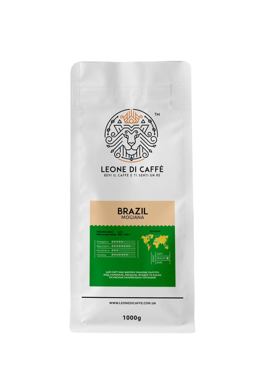 Кофе в зернах Leone di caffe Бразилия Моджана 100% арабика 1 кг (10869074) - фото 1