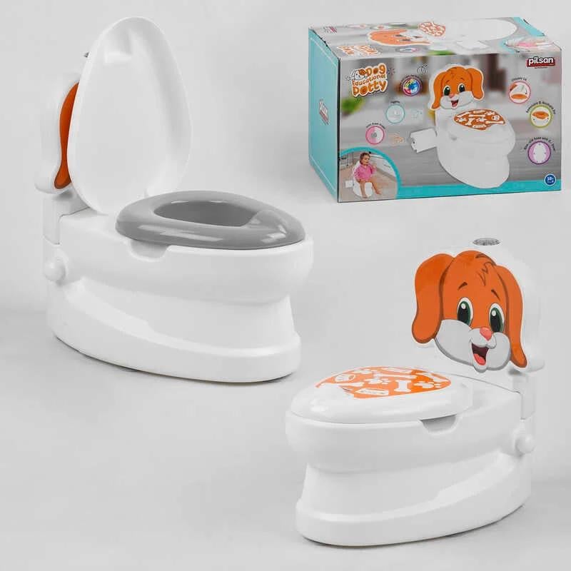 Горшок-унитаз детский Pilsan Песик с держателем для бумаги и звуковыми эффектами (07-562) - фото 4