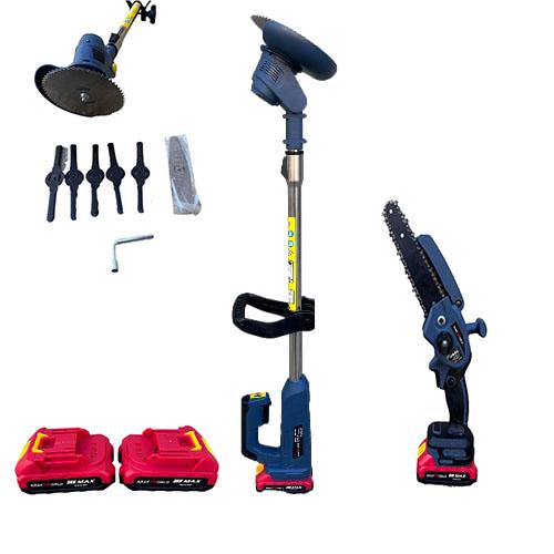 Косилка аккумуляторная и мини пила 2в1 для травы KRAFT WORLD - фото 10