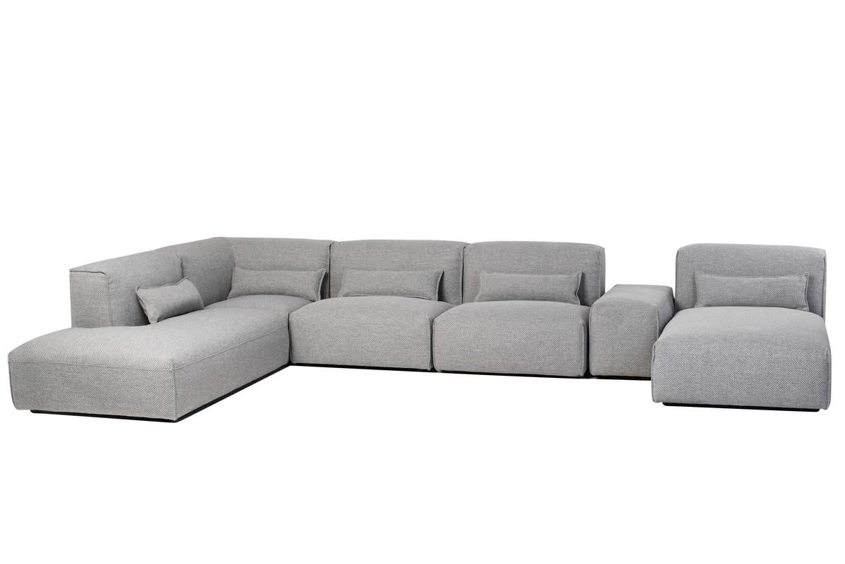 Модульная софа Vetro Mebel Рим Серебристый/Серый (sofa-modulna-rim)