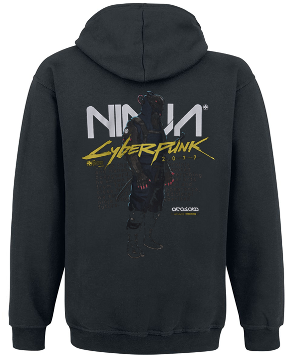 Толстовка без блискавки Cyberpunk 2077 Arasaka L Чорний (54120) - фото 2 Толстовка без блискавки Cyberpunk 2077 Arasaka L Чорний (54120) - фото 2