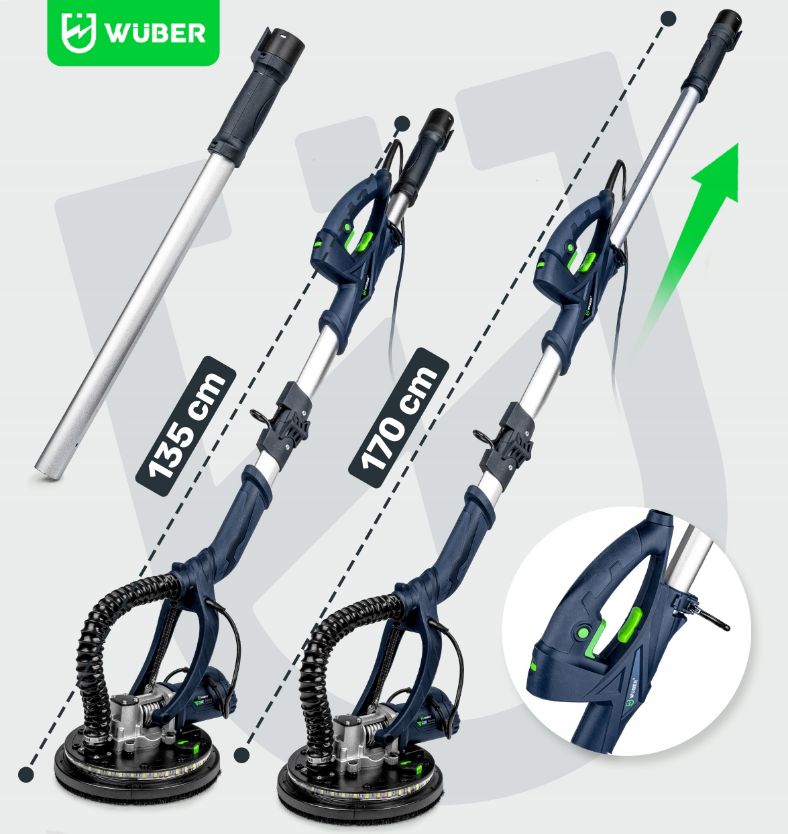 Шлифмашина для стен Wuber 1500 Вт 230 В (W2660012) - фото 3 Шлифмашина для стен Wuber 1500 Вт 230 В (W2660012) - фото 3