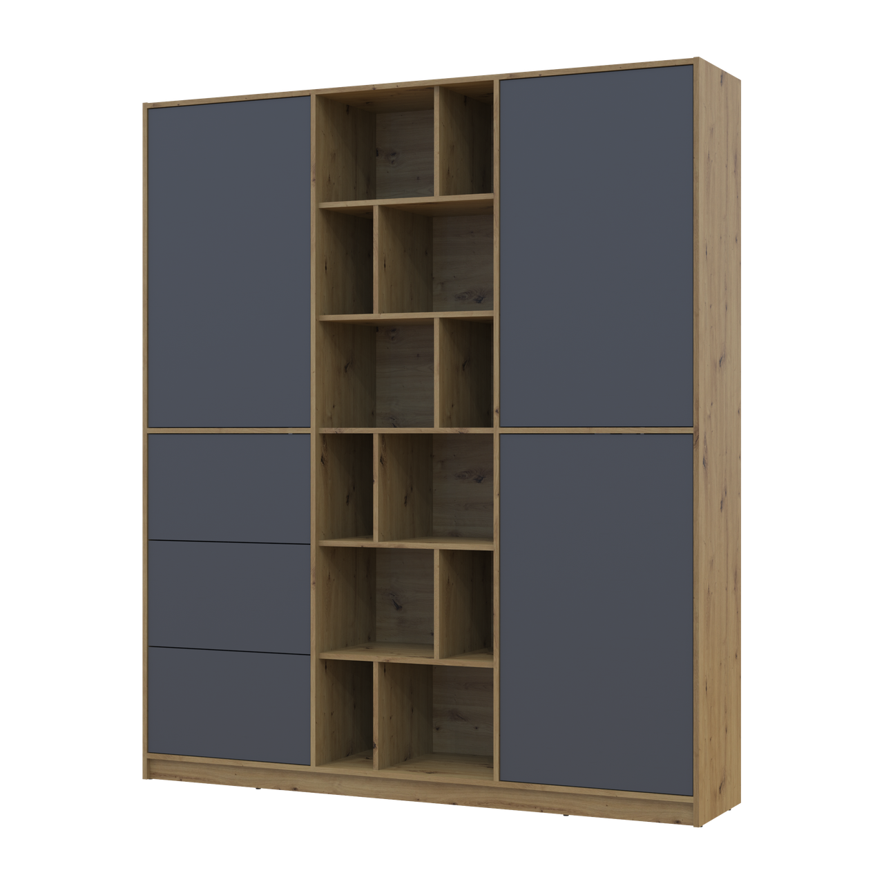 Шафа розпашна з шухлядками Doros Морган ДСП 180х40х210 см Дуб Артізан/Графіт (44900405) Шафа розпашна з шухлядками Doros Морган ДСП 180х40х210 см Дуб Артізан/Графіт (44900405)