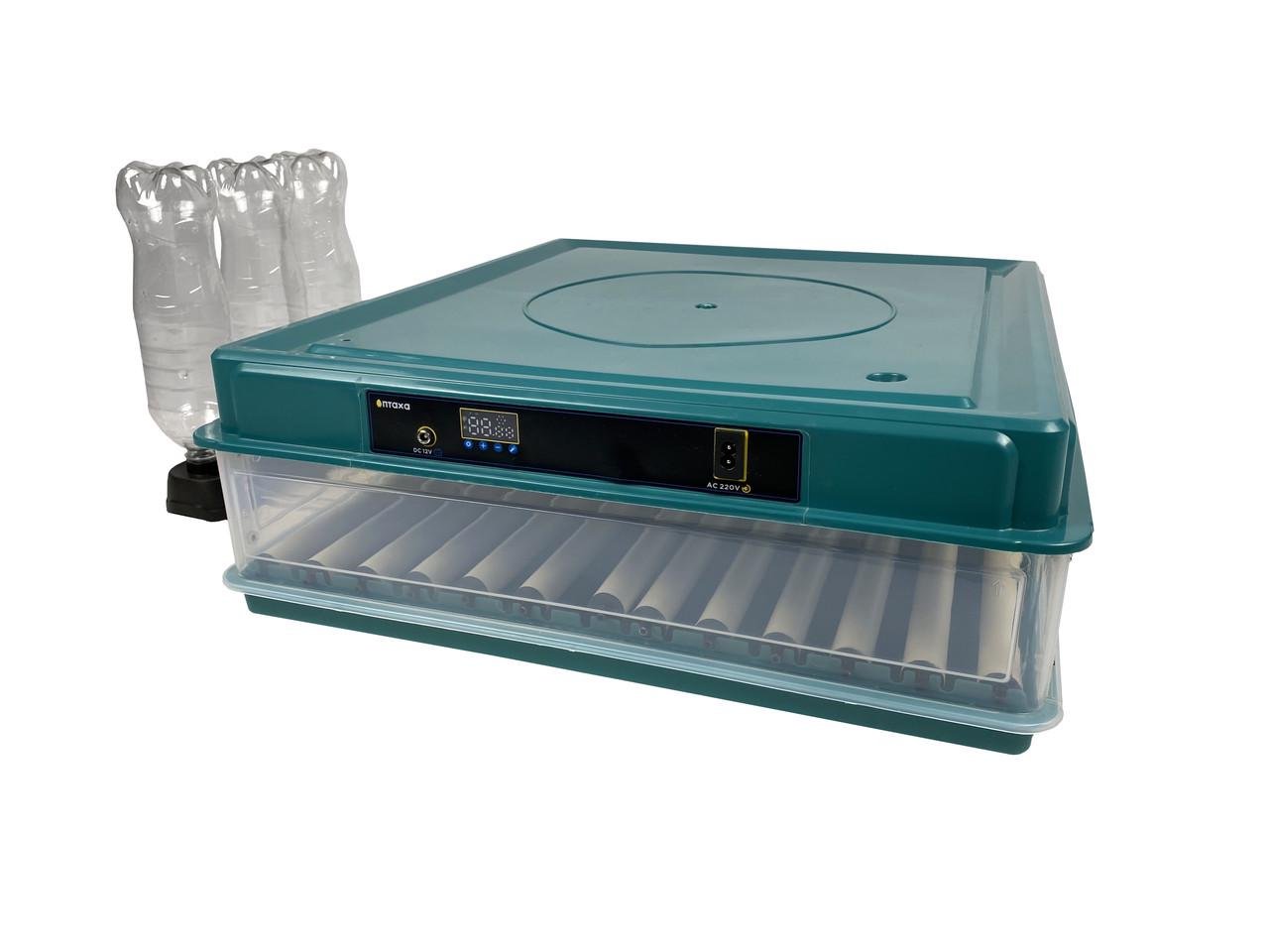 Инкубатор автоматический ПТАХА 130-G 220/12В на 130 яиц с питанием 2в1 с роликовым переворотным механизмом (11454)