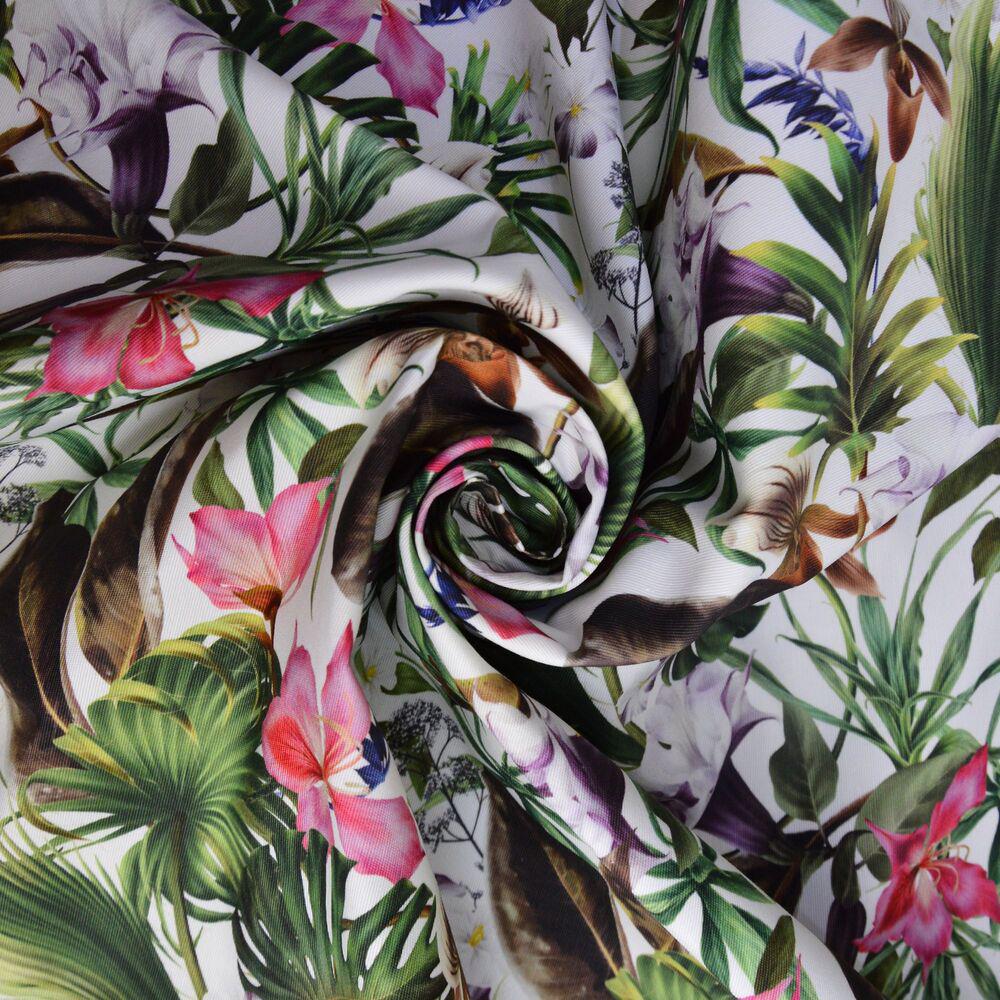 Тканина бавовна Панама Екзотичні квіти 235 гр/м2 з захистом від плям 180 см (27399)