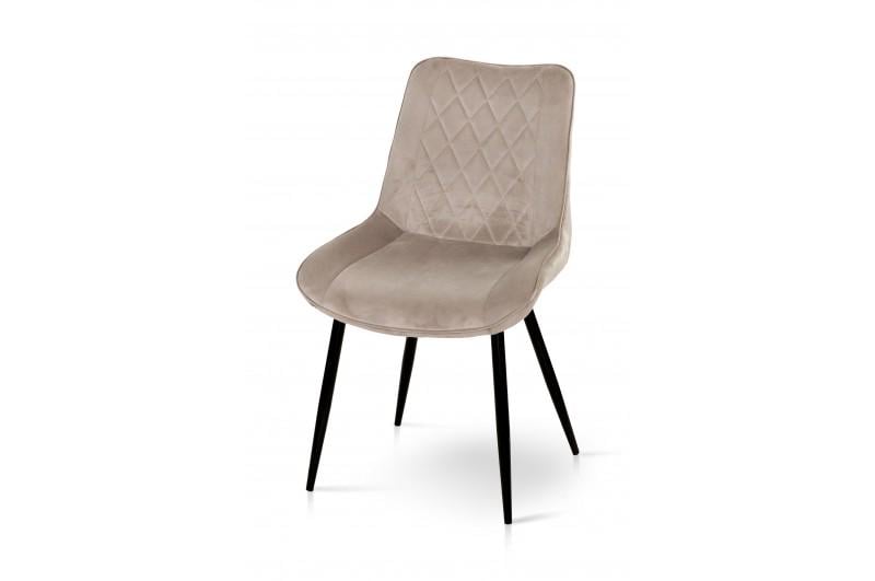 Кухонний стілець Мікс Меблі Korfu велюр Мокрий пісок/Чорний