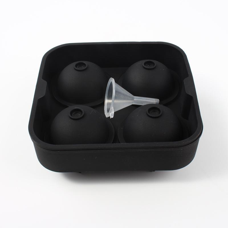 Форма для льоду Куля силіконова 4 комірок Чорний (НР051354) - фото 3