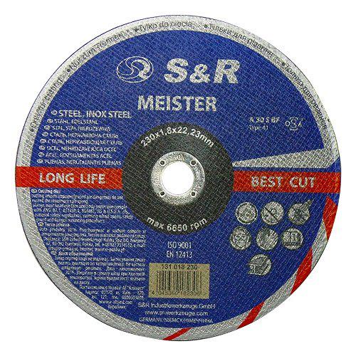 Круг отрезной S&R Meister по металлу и нержавеющей стали A 30 S BF 230x1,8x22,2 мм (131018230)