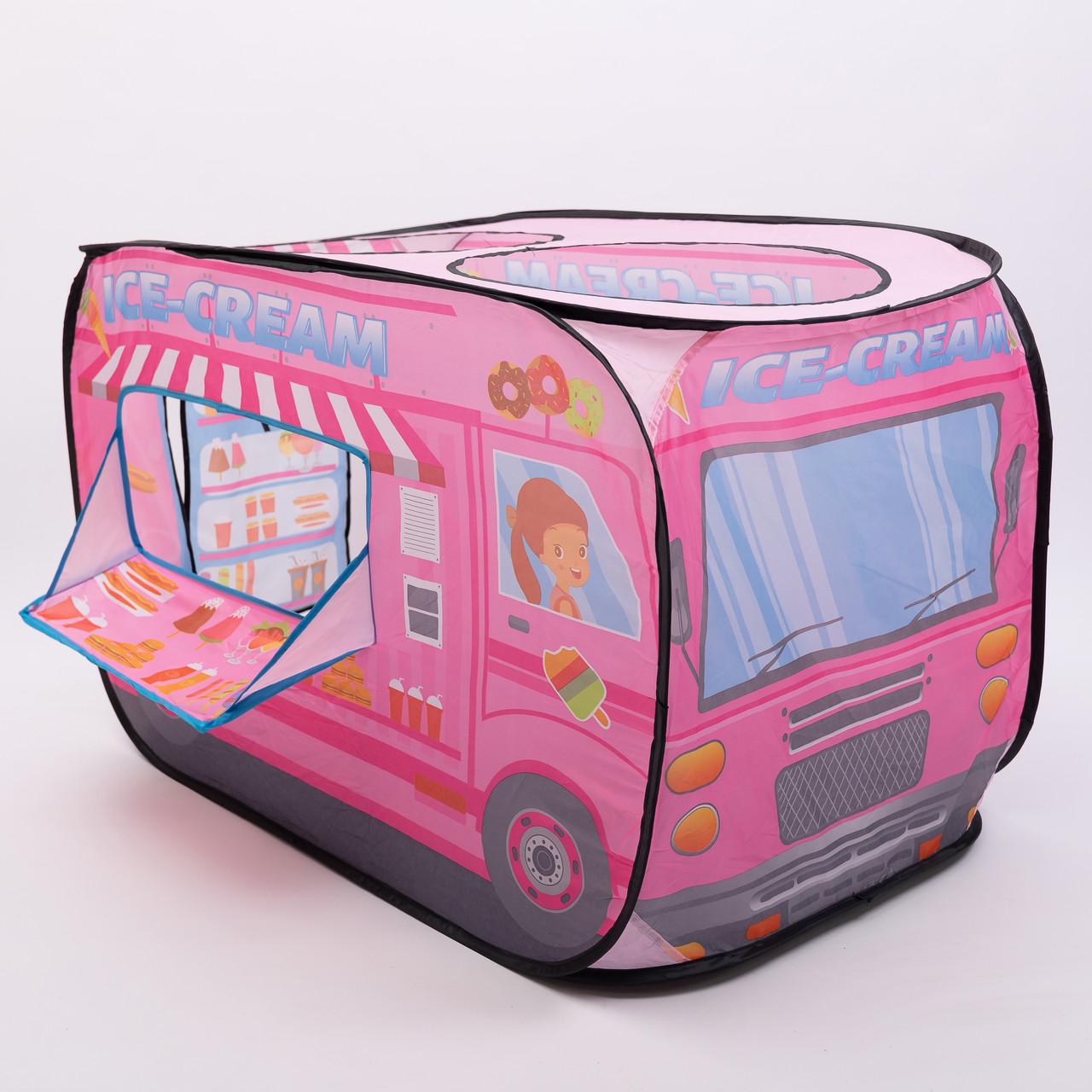 Палатка детская игровая Фургон с мороженым для девочки 110x70x66 см Розовый (7224) - фото 3 Палатка детская игровая Фургон с мороженым для девочки 110x70x66 см Розовый (7224) - фото 3