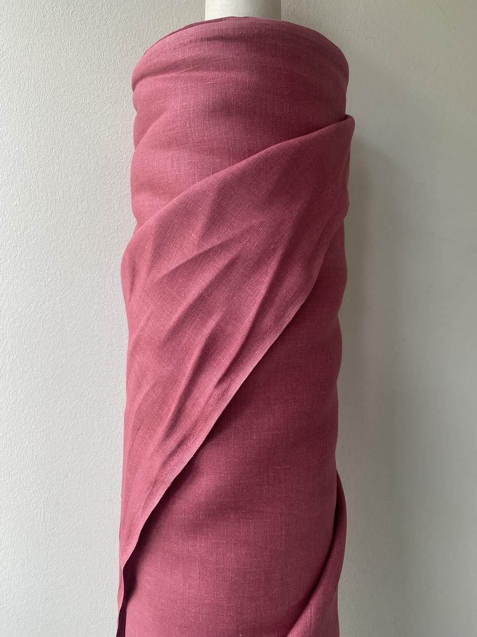 Ткань LINEN PLUS 100% лен 143 см 496 Бордовый