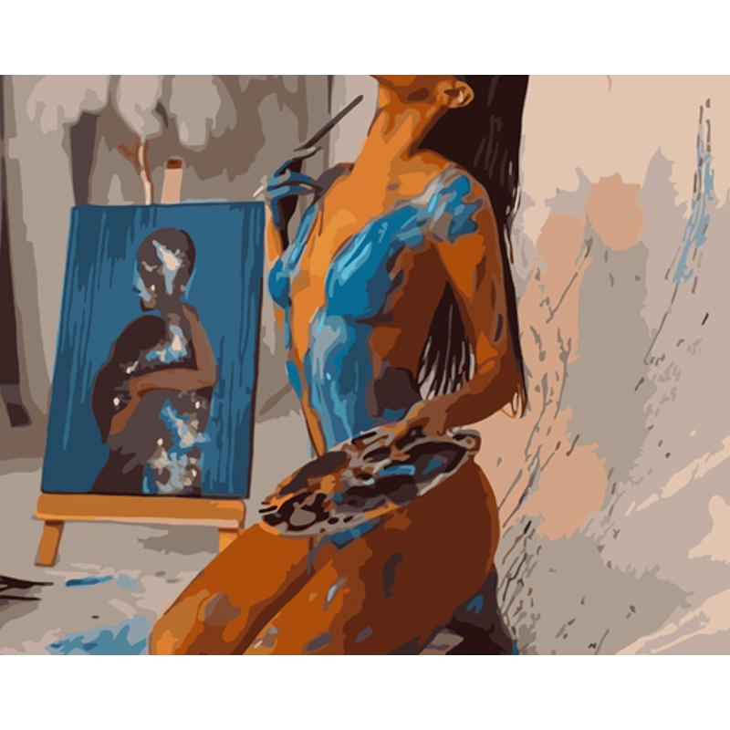 Картина по номерам Strateg Премиум Боди-арт 40x50 см (GS1330)