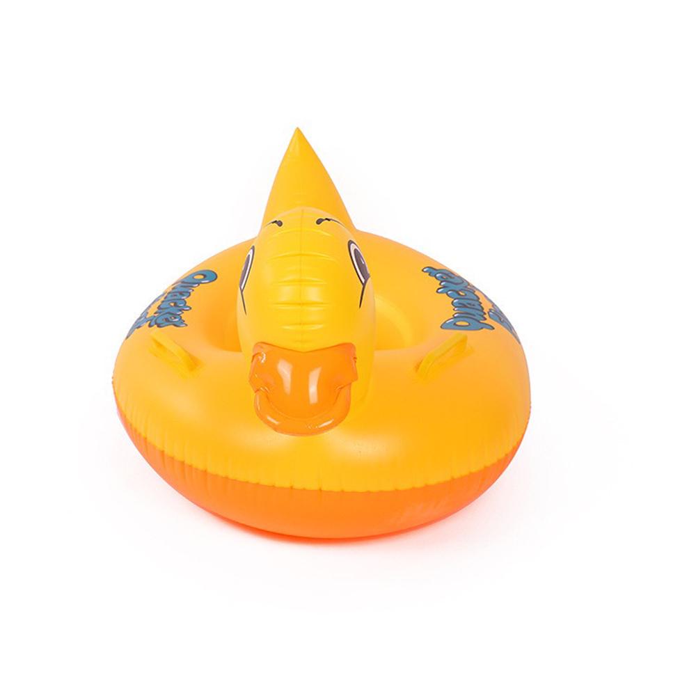 Детский надувной круг для плавания Уточка с ручками 65 см Желтый (52-BT-6515) - фото 6