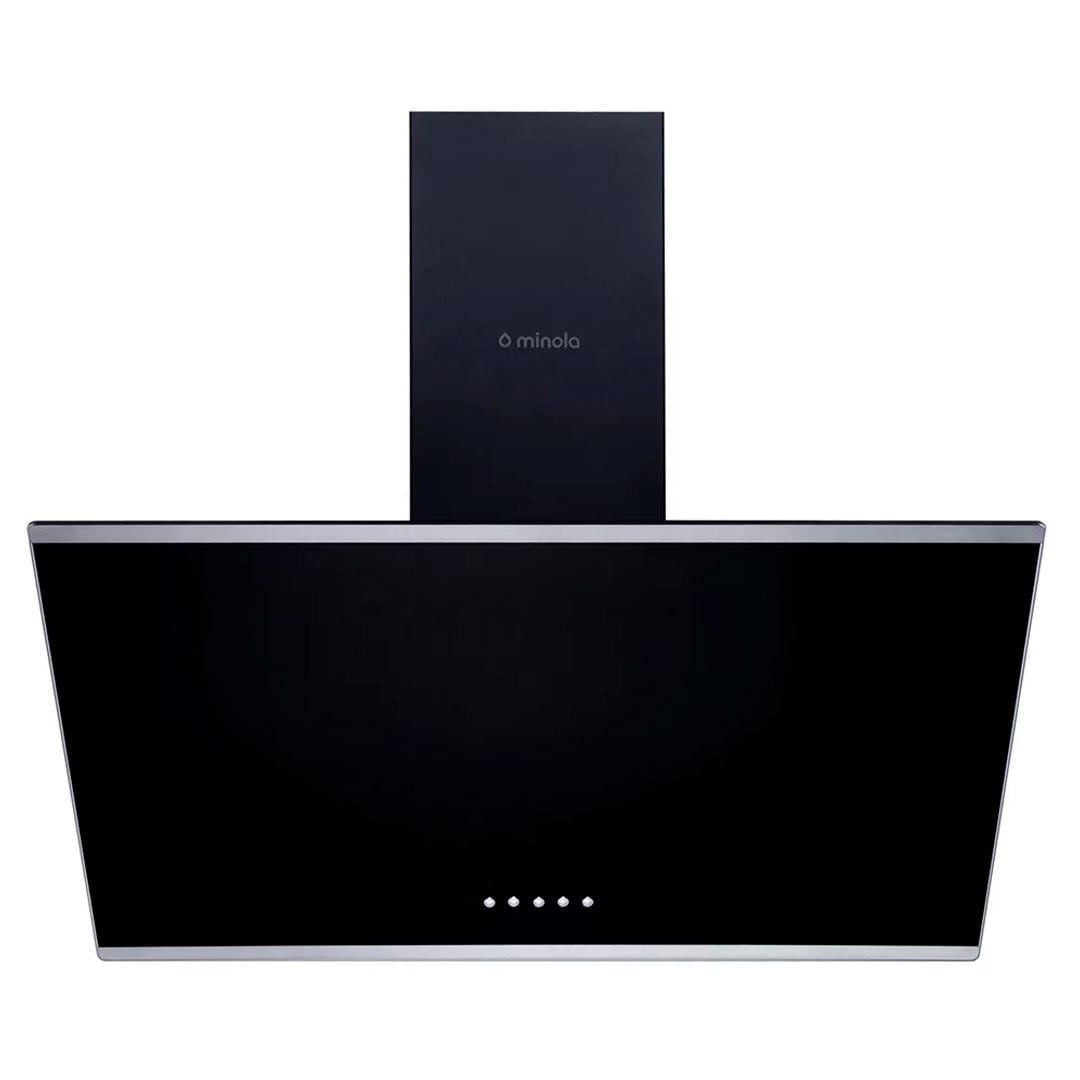 Витяжка декоративна похила Minola HDN 6202 700 LED Black/Inox (5902767904650)