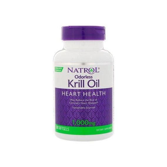 Масло криля Natrol Odorless Krill Oil 1000 мг 30 Softgels