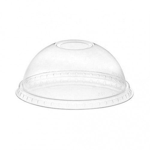 Крышка купольная с отверстием к стакану 200-500 мл 50 шт. Прозрачный (30254)
