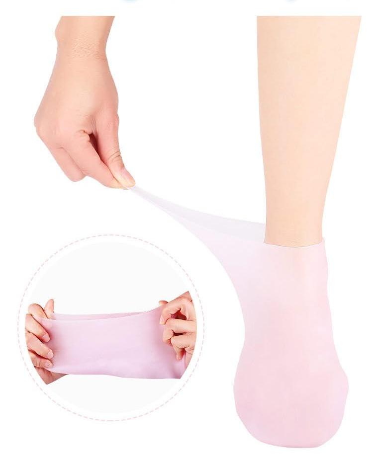 Носки силиконовые для увлажнения и ухода за кожей ног - фото 4