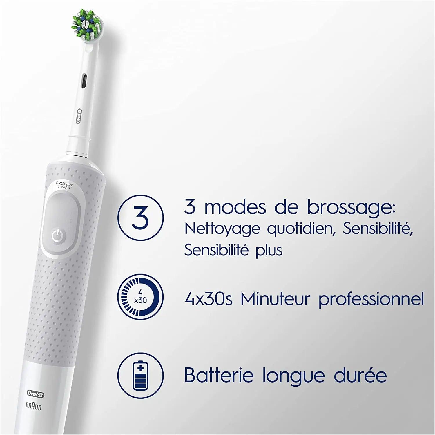 Набір електричних зубних щіток Braun Oral-B Vitality D103 Pro Family Pack 3 режими 2 шт. White/Black (5436646) - фото 4