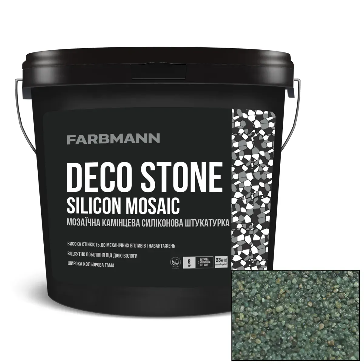 Штукатурка мозаичная силиконовая Farbmann DECO STONE SILICON MOSAIC QT8 23 кг (2761554635)
