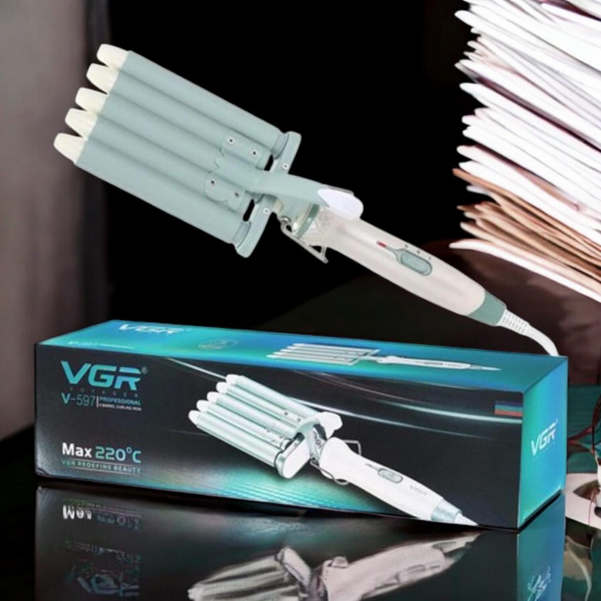 Плойка для волосся VGR V-597 5-хвильова з керамічним покриттям Blue (P_V597Blue) - фото 8 Плойка для волосся VGR V-597 5-хвильова з керамічним покриттям Blue (P_V597Blue) - фото 8