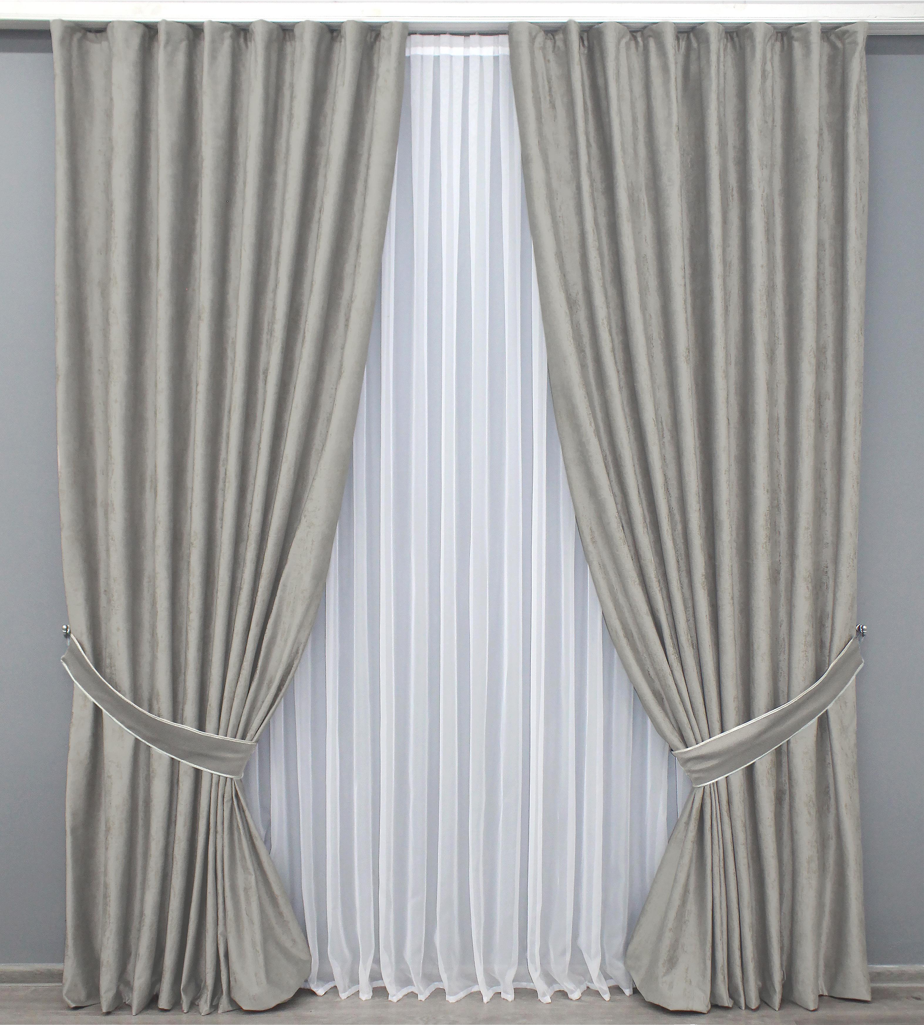 Комплект готовых штор VR-Textil Афина №1322ш 150х290 см 2 шт. Бежевый (33-0208)