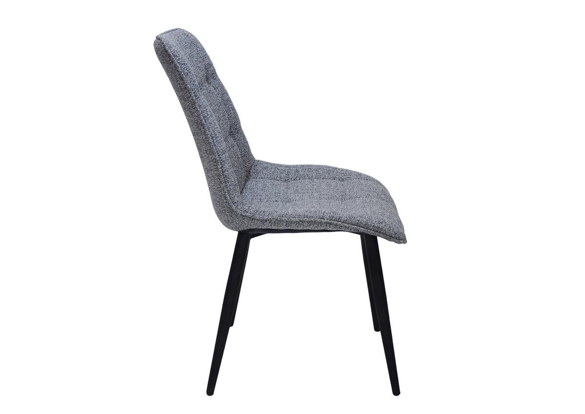 Стул кухонный Intarsio Charlie 890х430х500 мм (мягкий для кухни/гостиной/офиса) Металл/Ткань Велюр цвет Черный/Серый (CHARLIETAP144)