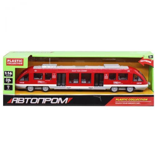 Электричка Автопром 43х9х6 см Red (173625)