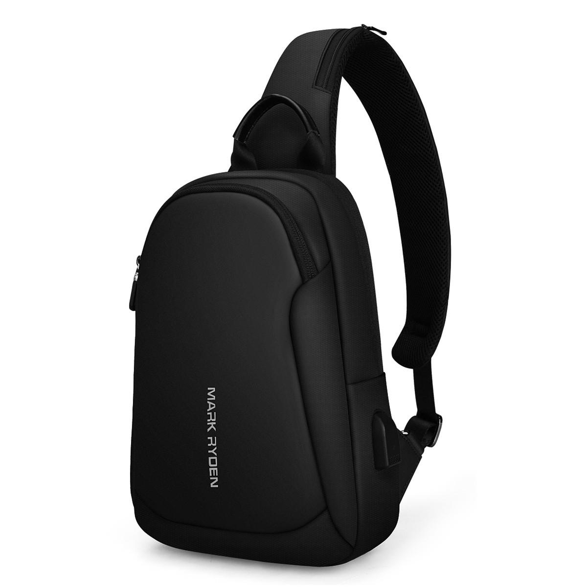 Рюкзак з однією лямкою Mark Ryden Mini Current MR7191 з USB 6 л Чорний (MR-7191-2208UA)