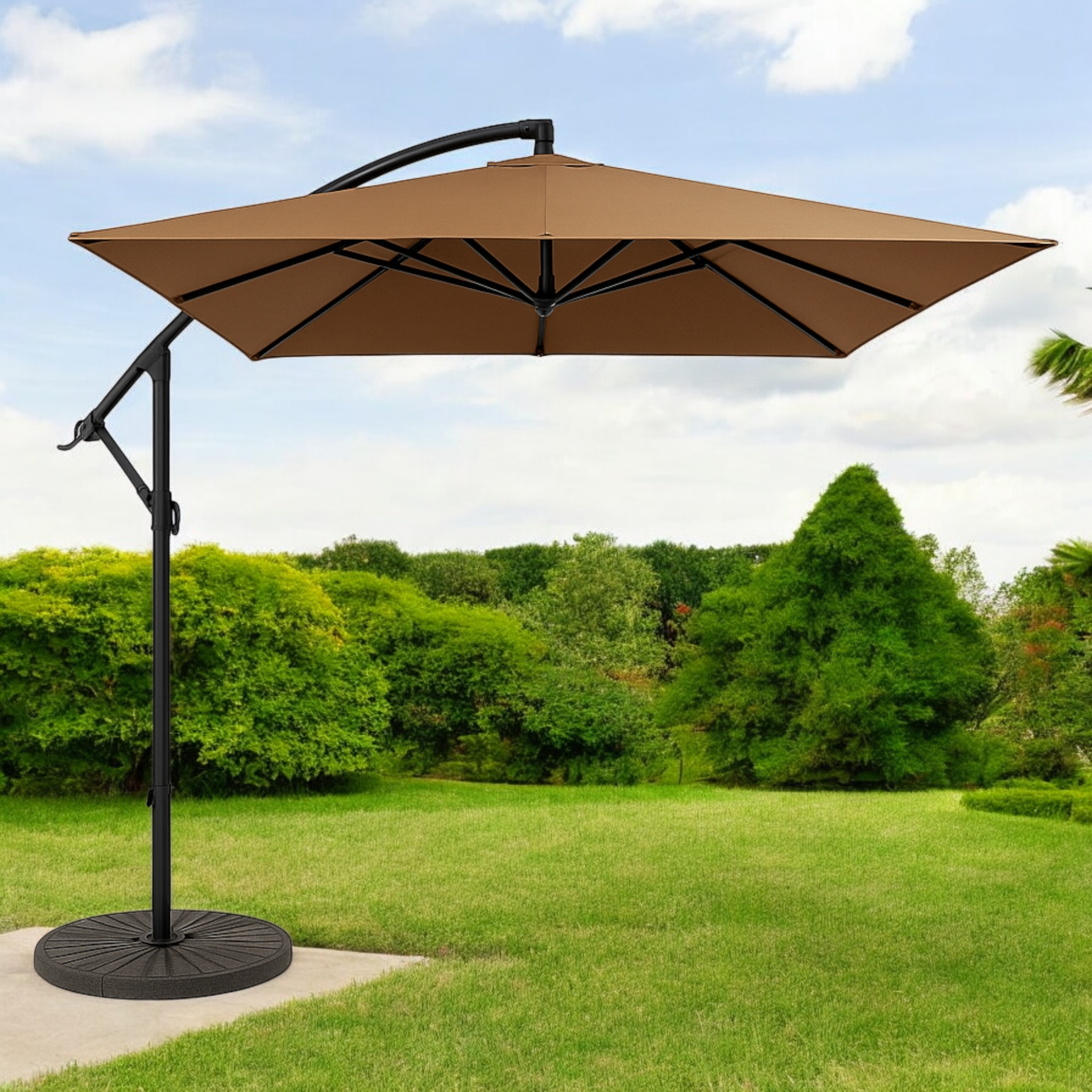 Садова парасолька WCG з поліестеру сталевою рамою регульований кут нахилу з чохлом 2,5х2,5 м Коричневий (W-7055BR1) - фото 7 Садова парасолька WCG з поліестеру сталевою рамою регульований кут нахилу з чохлом 2,5х2,5 м Коричневий (W-7055BR1) - фото 7