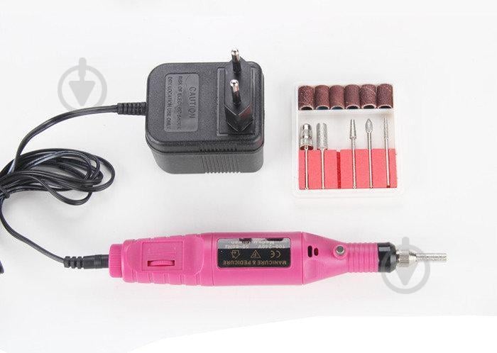 Машинка для манікюру педикюру полірування нігтів фрезер HLV MM 300 Pink